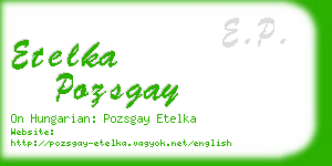 etelka pozsgay business card